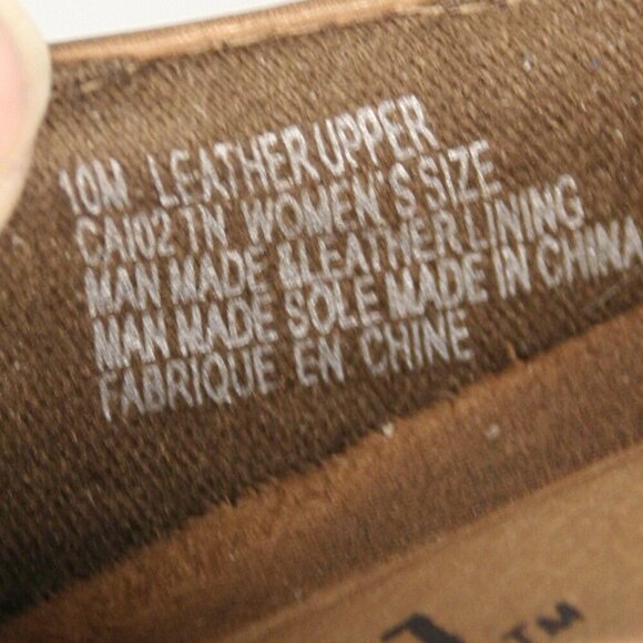 New Balance Cobb Hill Antique Brown Leather Pleated Knot Slip On Pump Heel Sz 10 - Picture 12 of 15